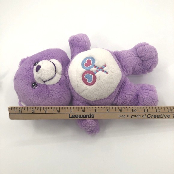 Care Bears Share Bear Purple Plush Lollipop Tummy Stuffed Animal 2002 TCFC 12" - Picture 12 of 12
